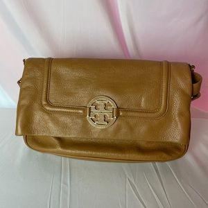 EUC TORY BURCH Amanda Foldover Convertible Crossbody in Royal Tan